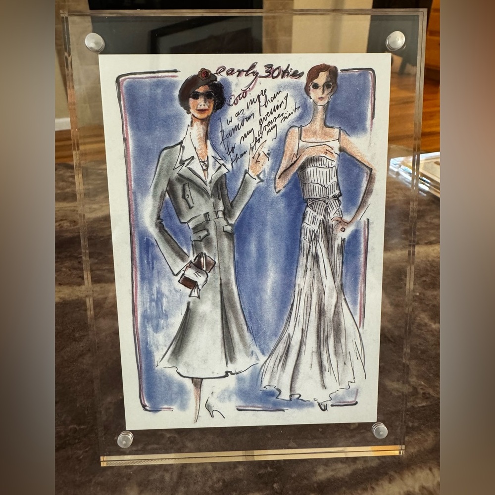 Chanel Framed Postcard Karl Lagerfeld Metropolitan Museum 2005 “Early Thirties”